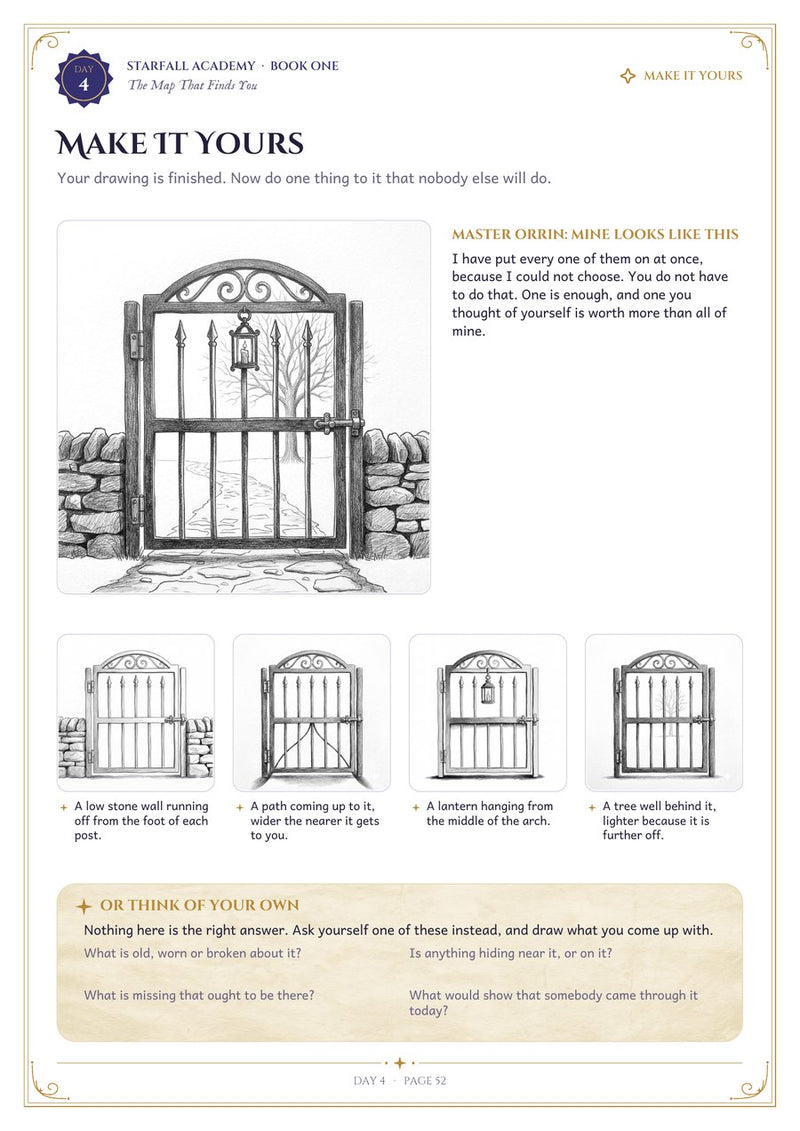 Make it yours page with the finished gate