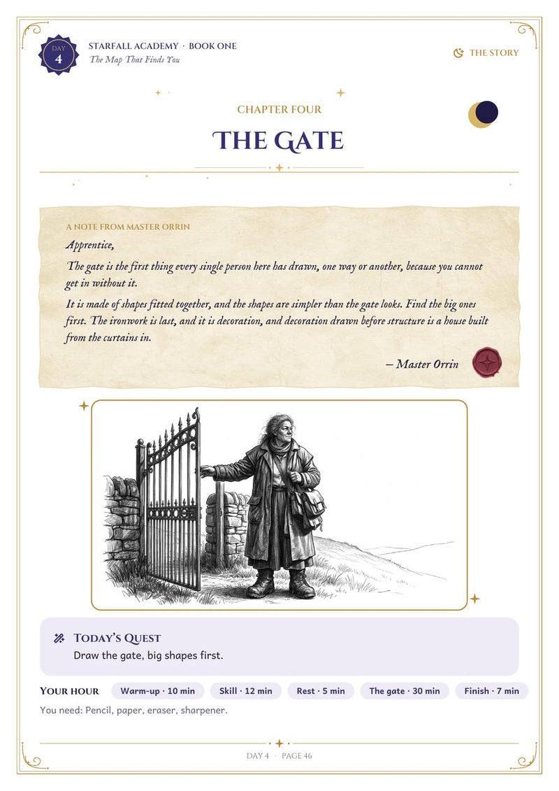 Story page from Day 4, The Gate