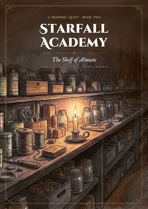 Starfall Academy Book 2 cover, The Shelf of Almosts